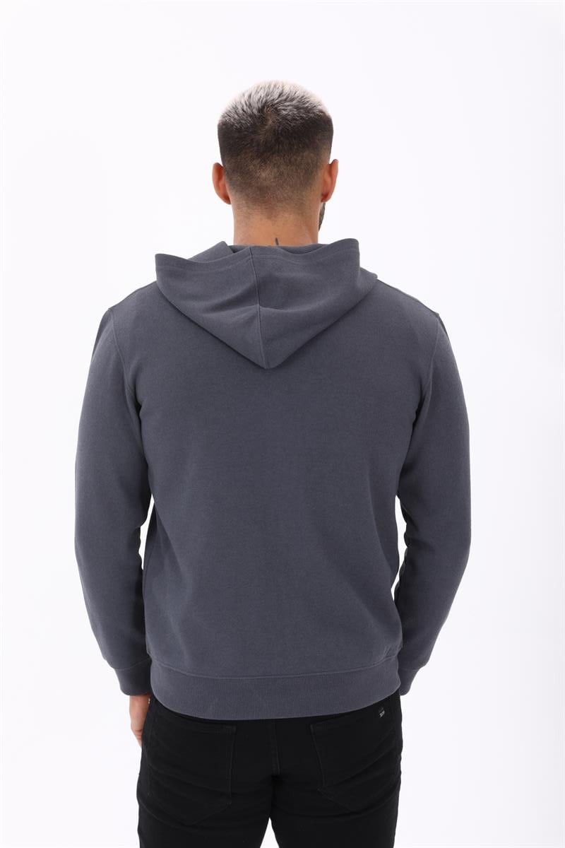 Fermuarlı Kapüşonlu  Sweatshirt