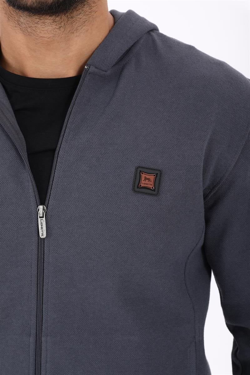 Fermuarlı Kapüşonlu  Sweatshirt