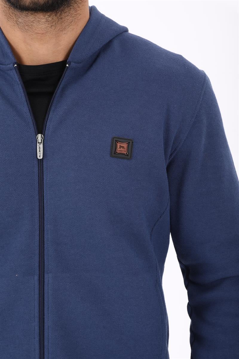 Fermuarlı Kapüşonlu  Sweatshirt