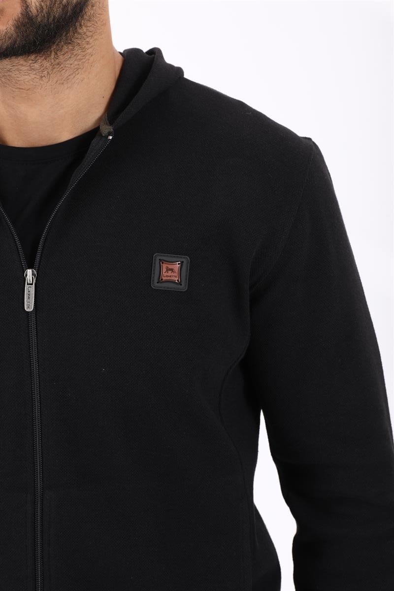 Fermuarlı Kapüşonlu  Sweatshirt