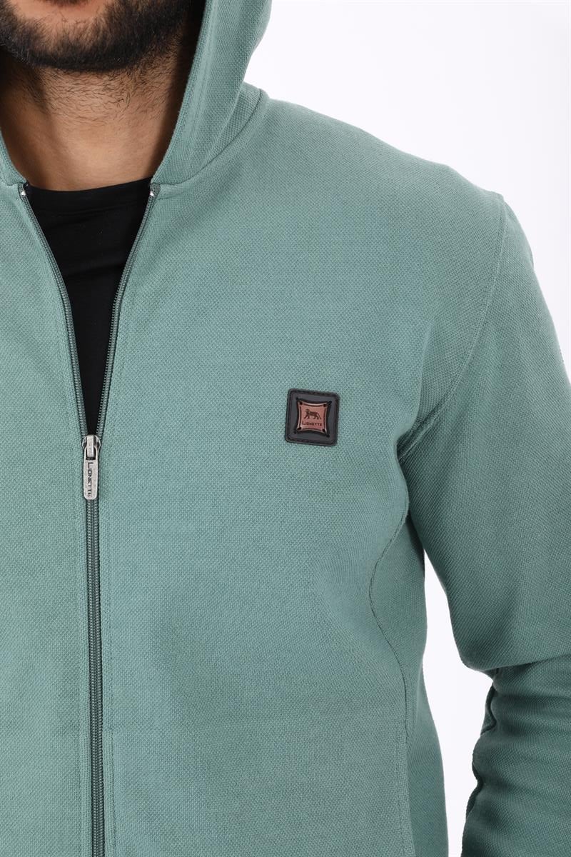 Fermuarlı Kapüşonlu  Sweatshirt