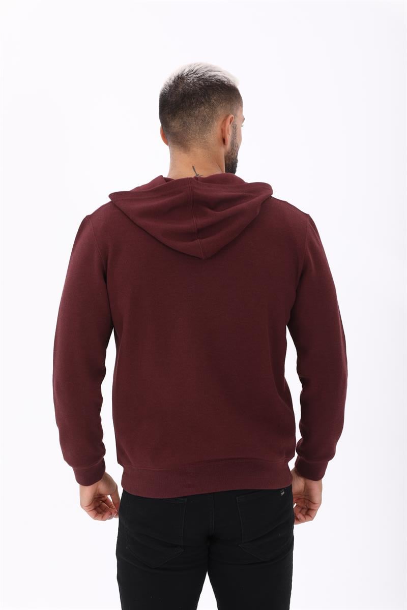 Fermuarlı Kapüşonlu  Sweatshirt