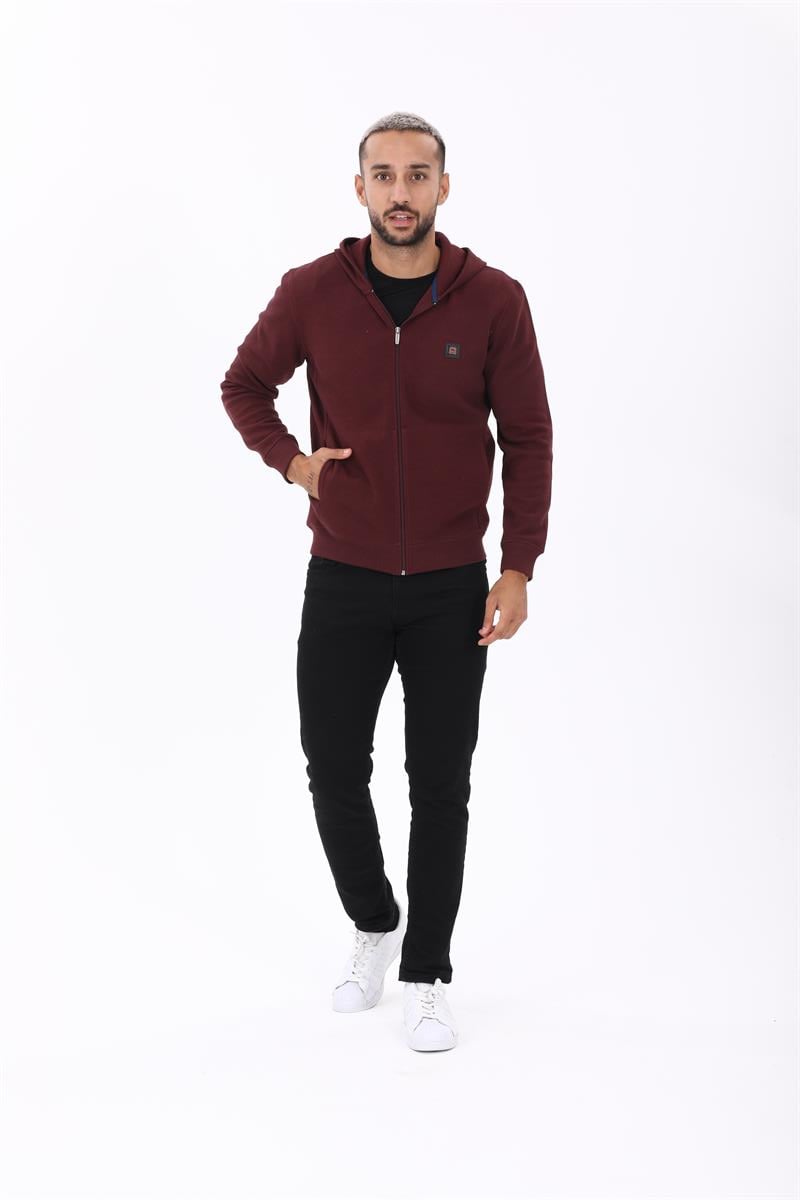 Fermuarlı Kapüşonlu  Sweatshirt