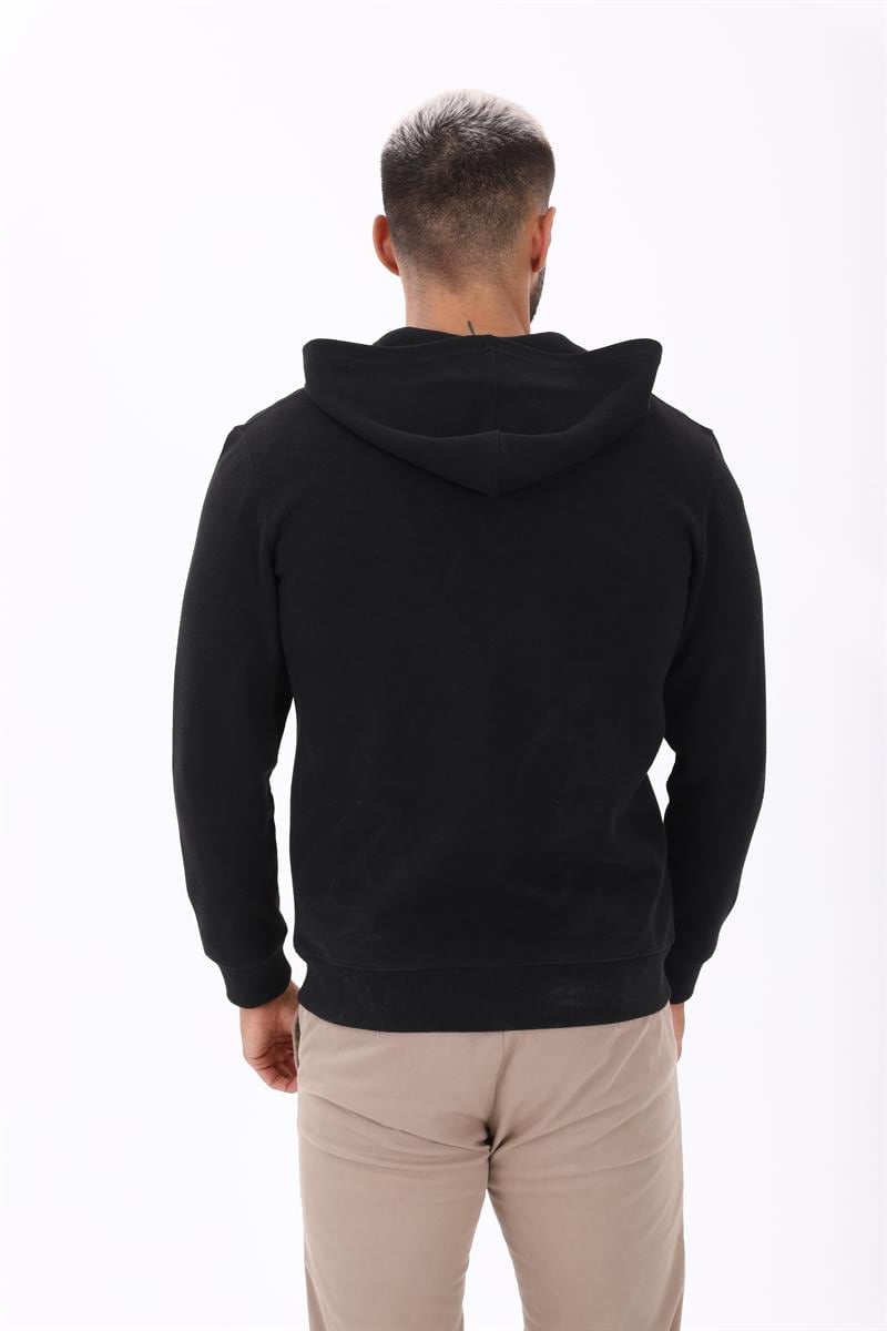 Fermuarlı Kapüşonlu  Sweatshirt
