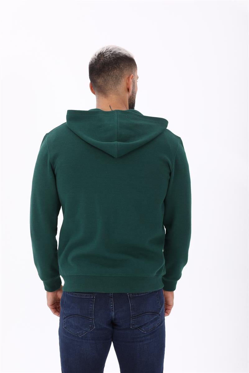 Fermuarlı Kapüşonlu  Sweatshirt