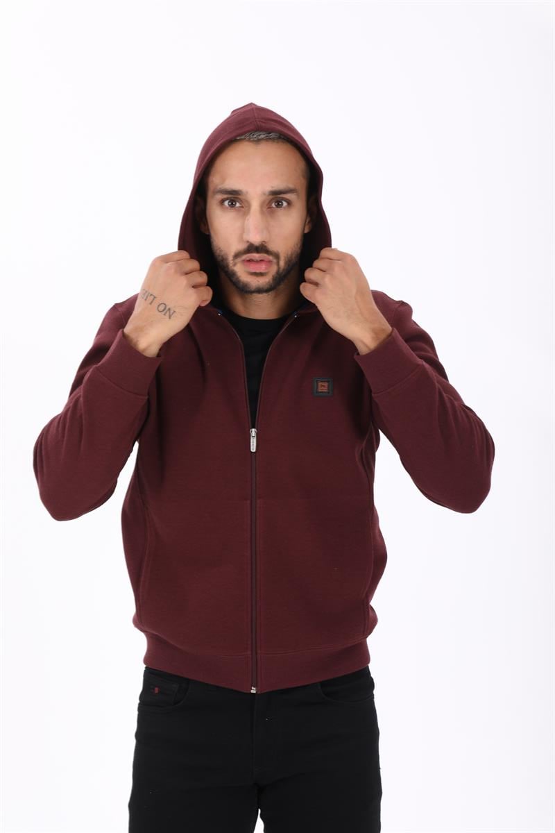 Fermuarlı Kapüşonlu  Sweatshirt