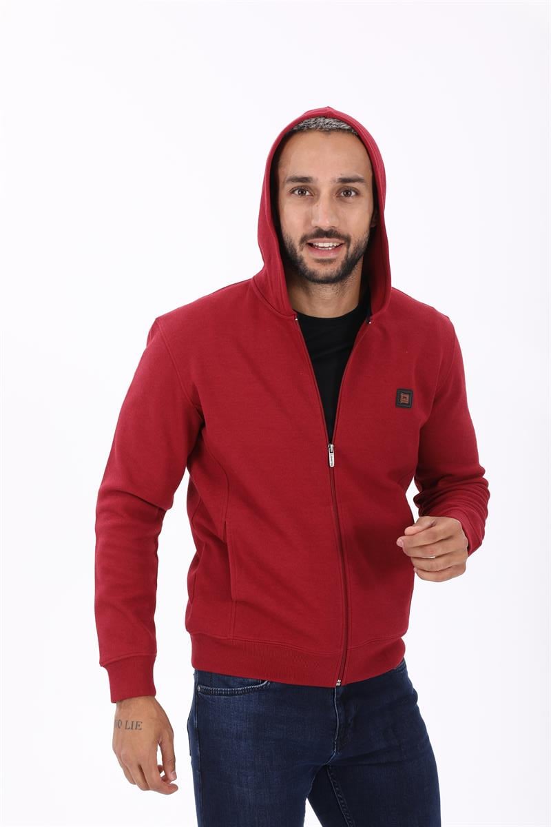 Fermuarlı Kapüşonlu  Sweatshirt