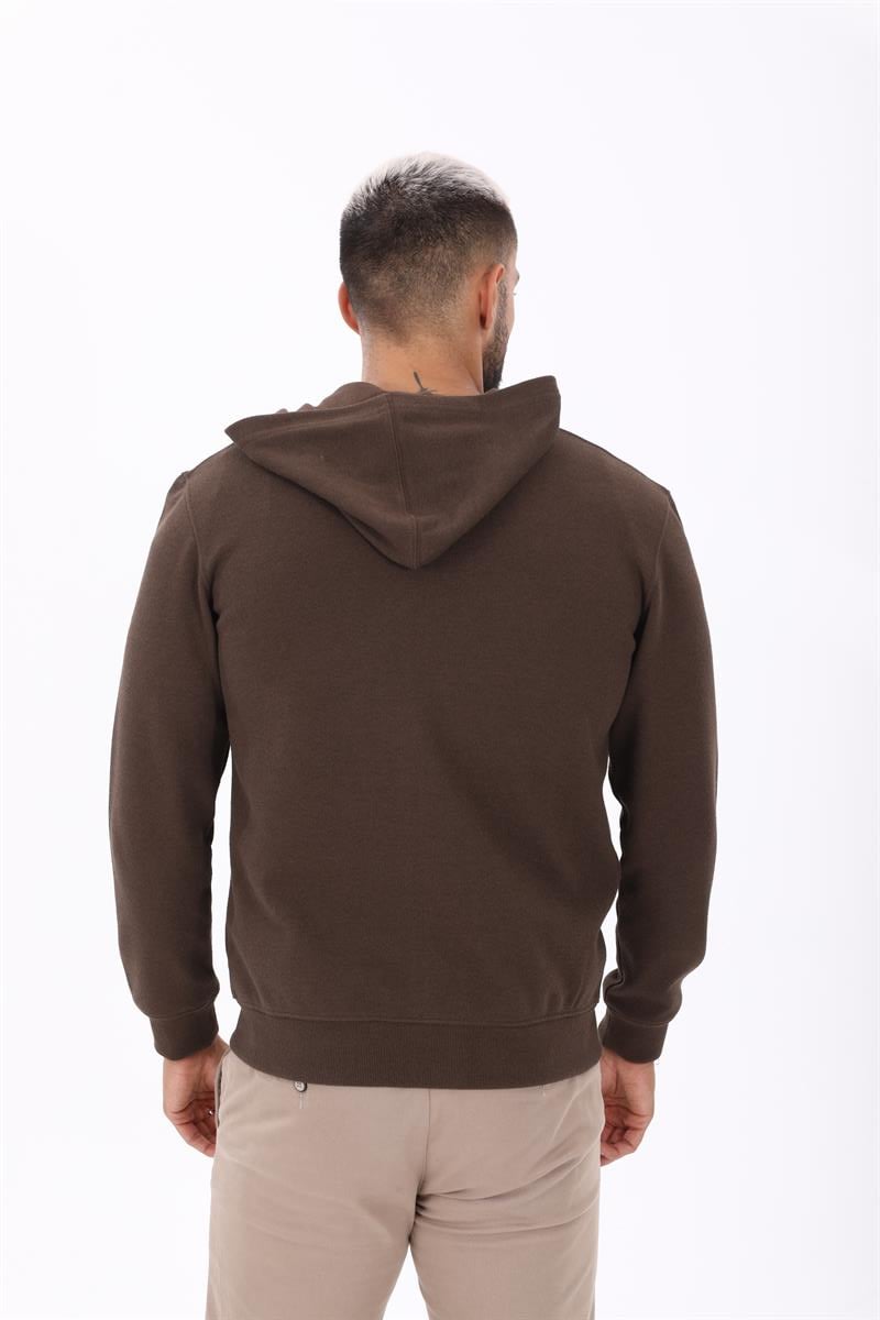 Fermuarlı Kapüşonlu  Sweatshirt