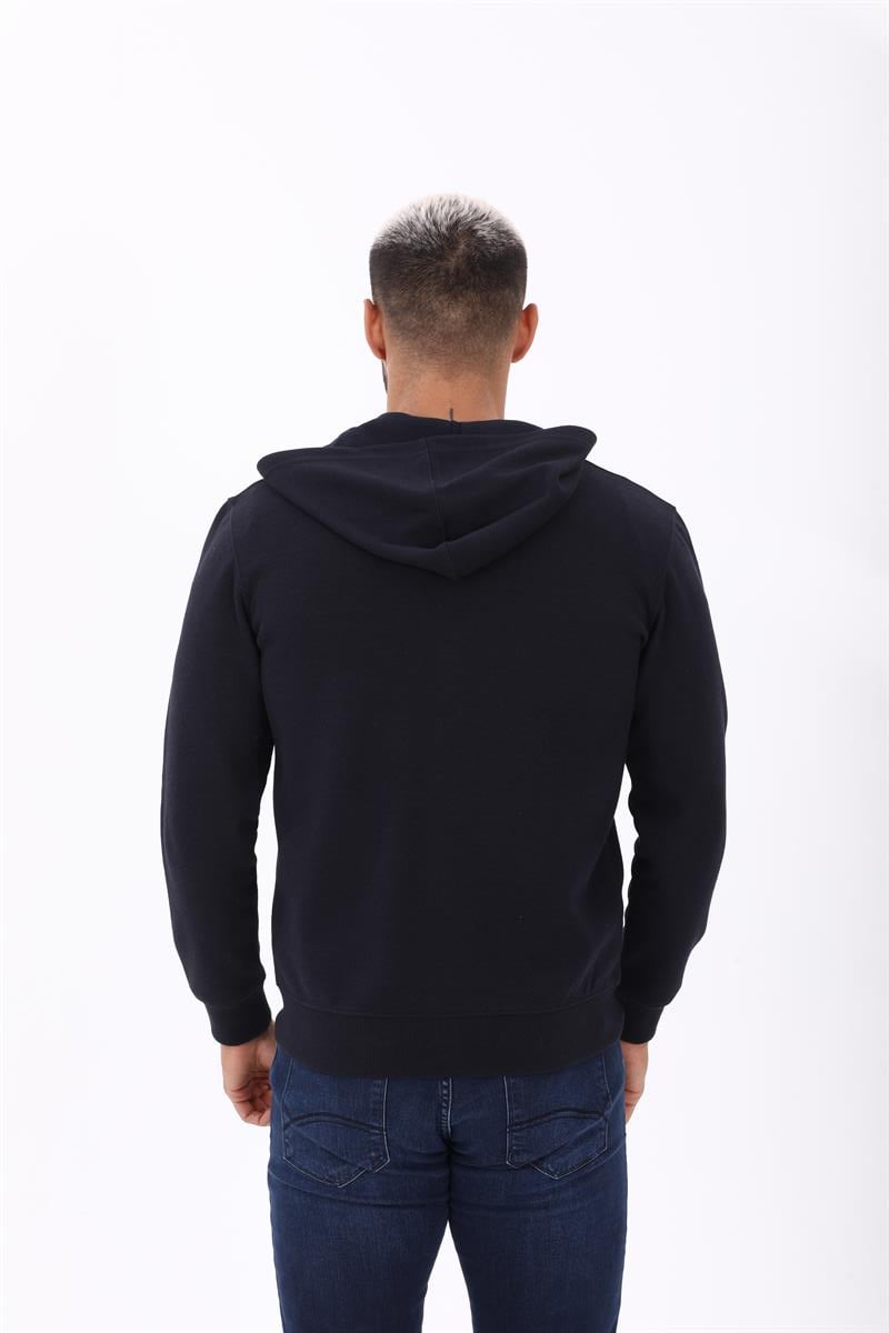 Fermuarlı Kapüşonlu  Sweatshirt