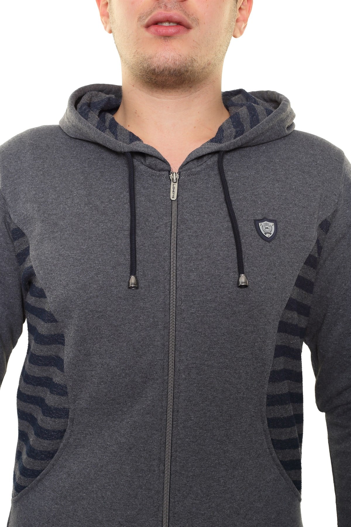 Kapşonlu Fermuarlı Sweatshirt 