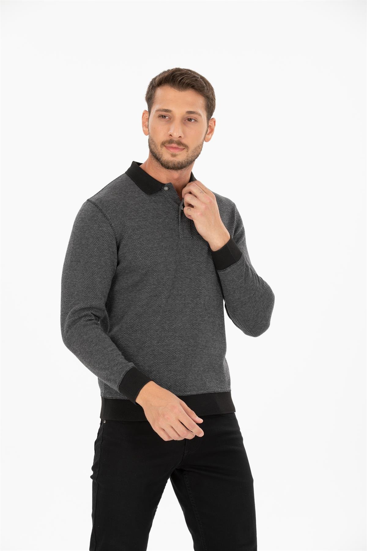 Polo Yaka Sweatshirt 