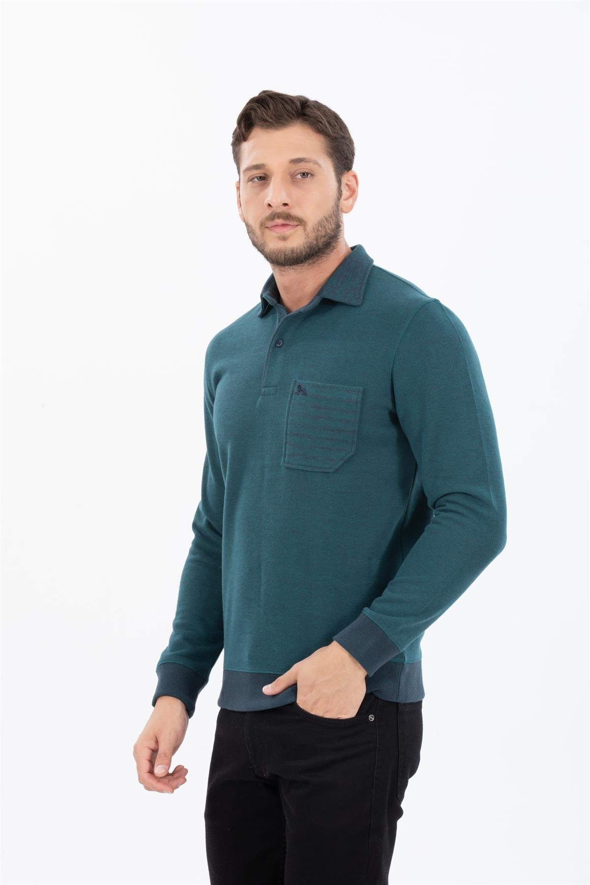 Polo Yaka Sweatshirt 