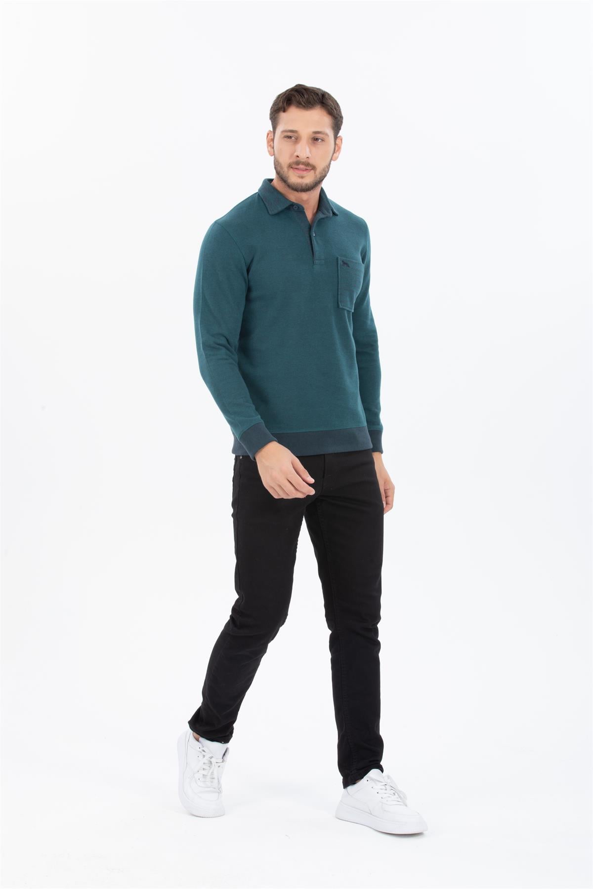 Polo Yaka Sweatshirt 