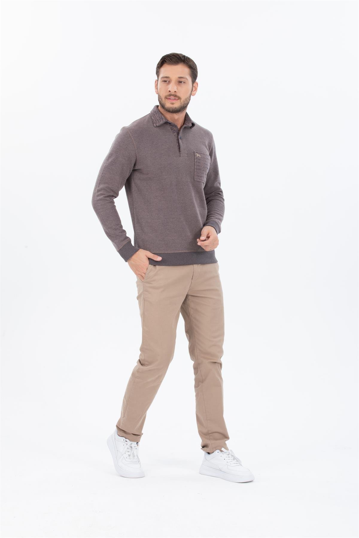 Polo Yaka Sweatshirt 