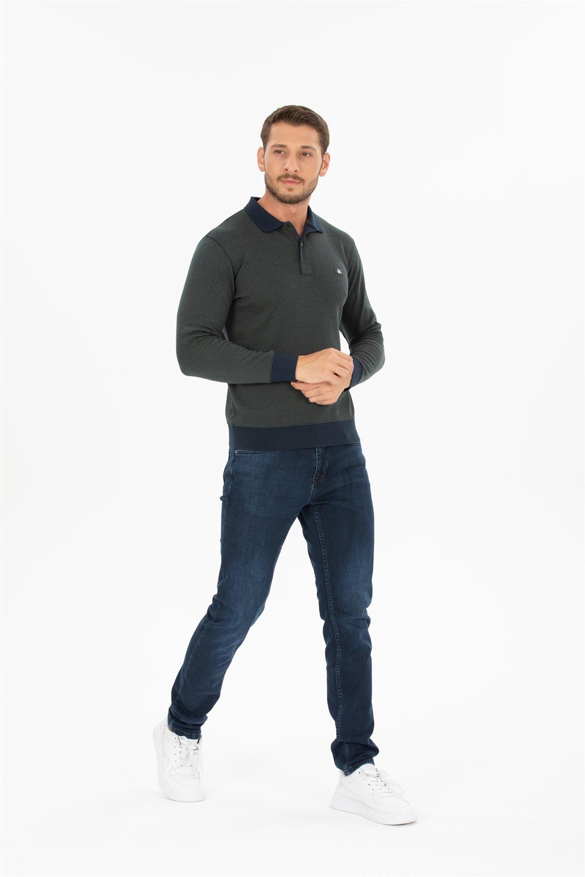 Polo Yaka Sweatshirt 