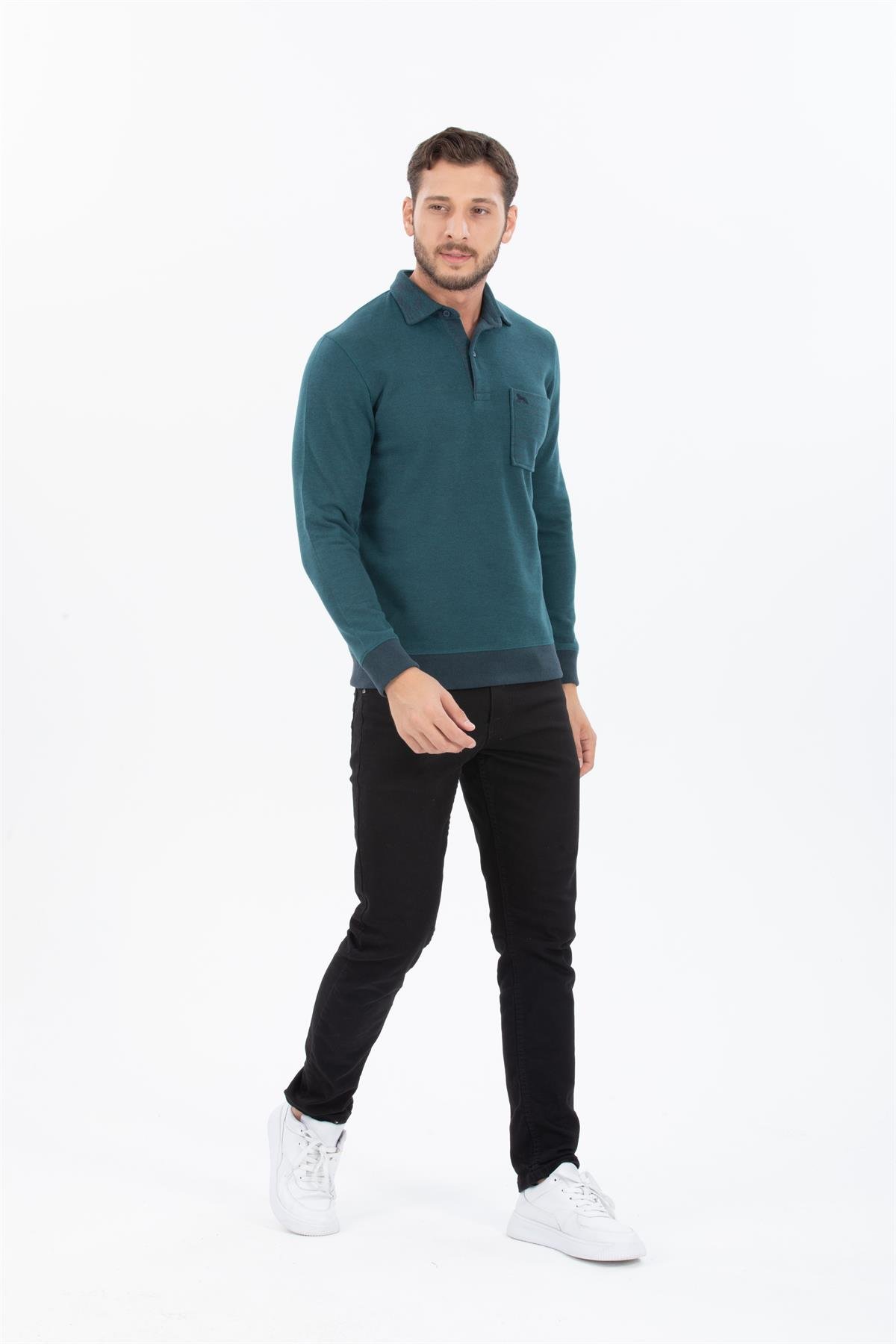 Polo Yaka Sweatshirt 
