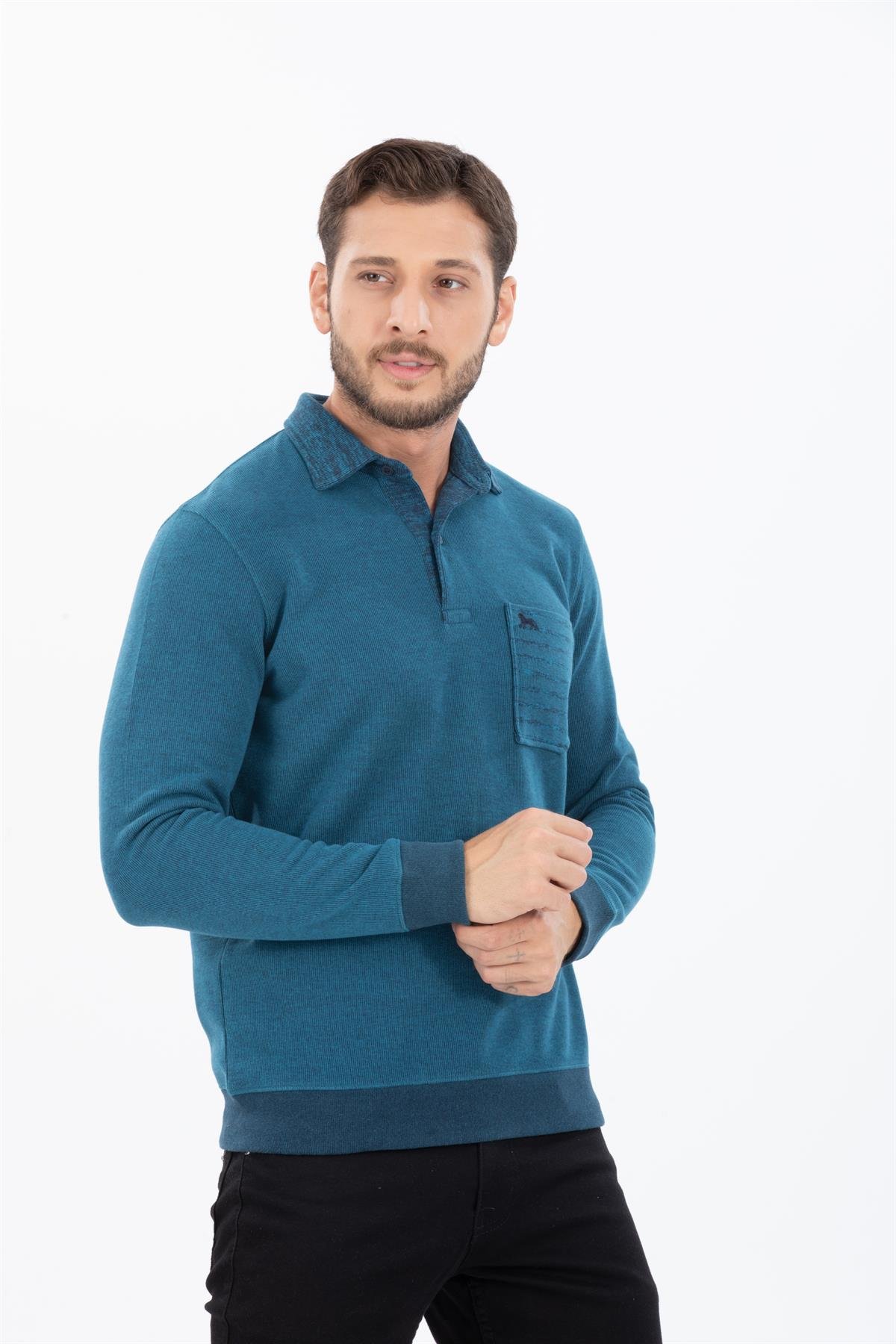 Polo Yaka Sweatshirt 
