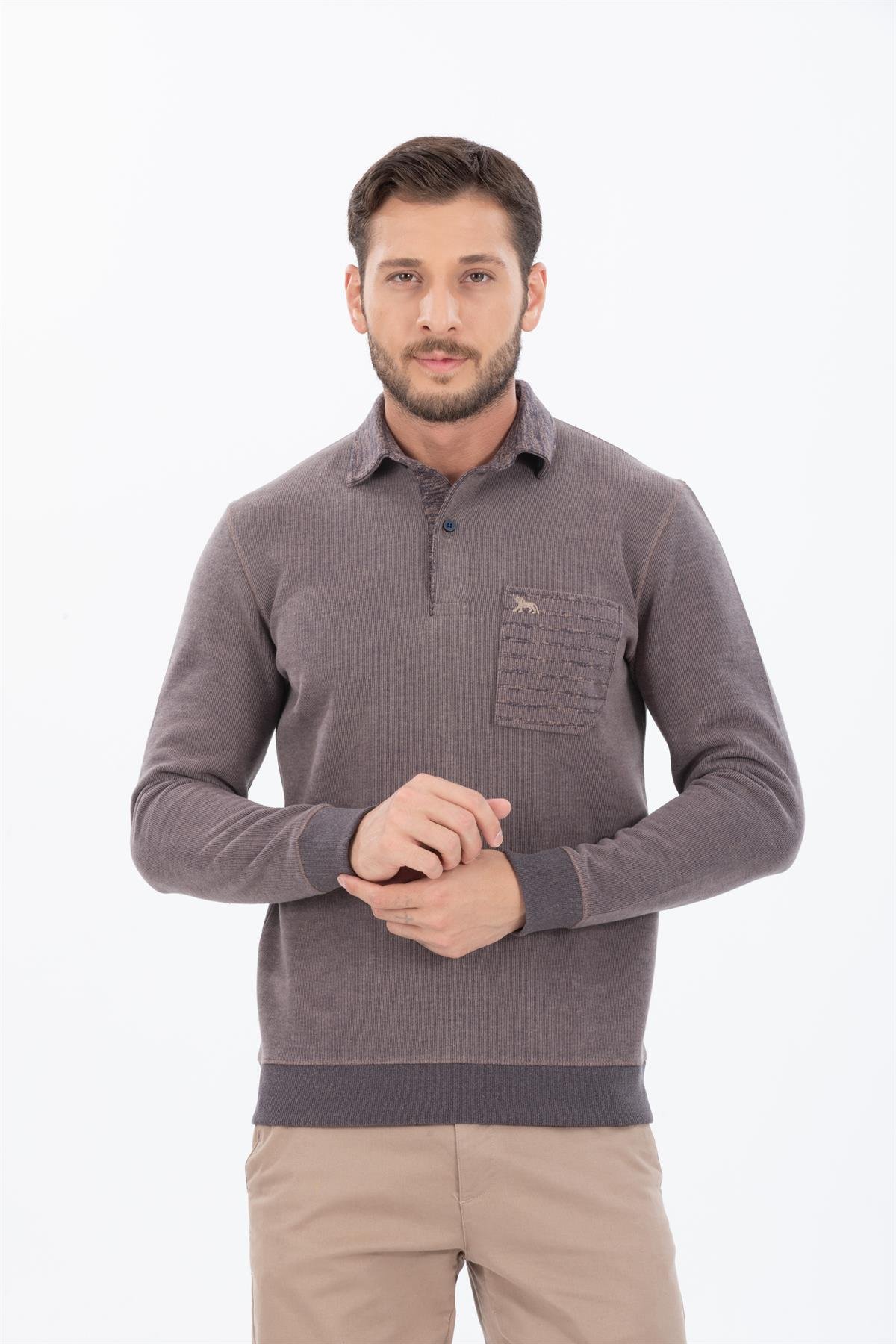 Polo Yaka Sweatshirt 