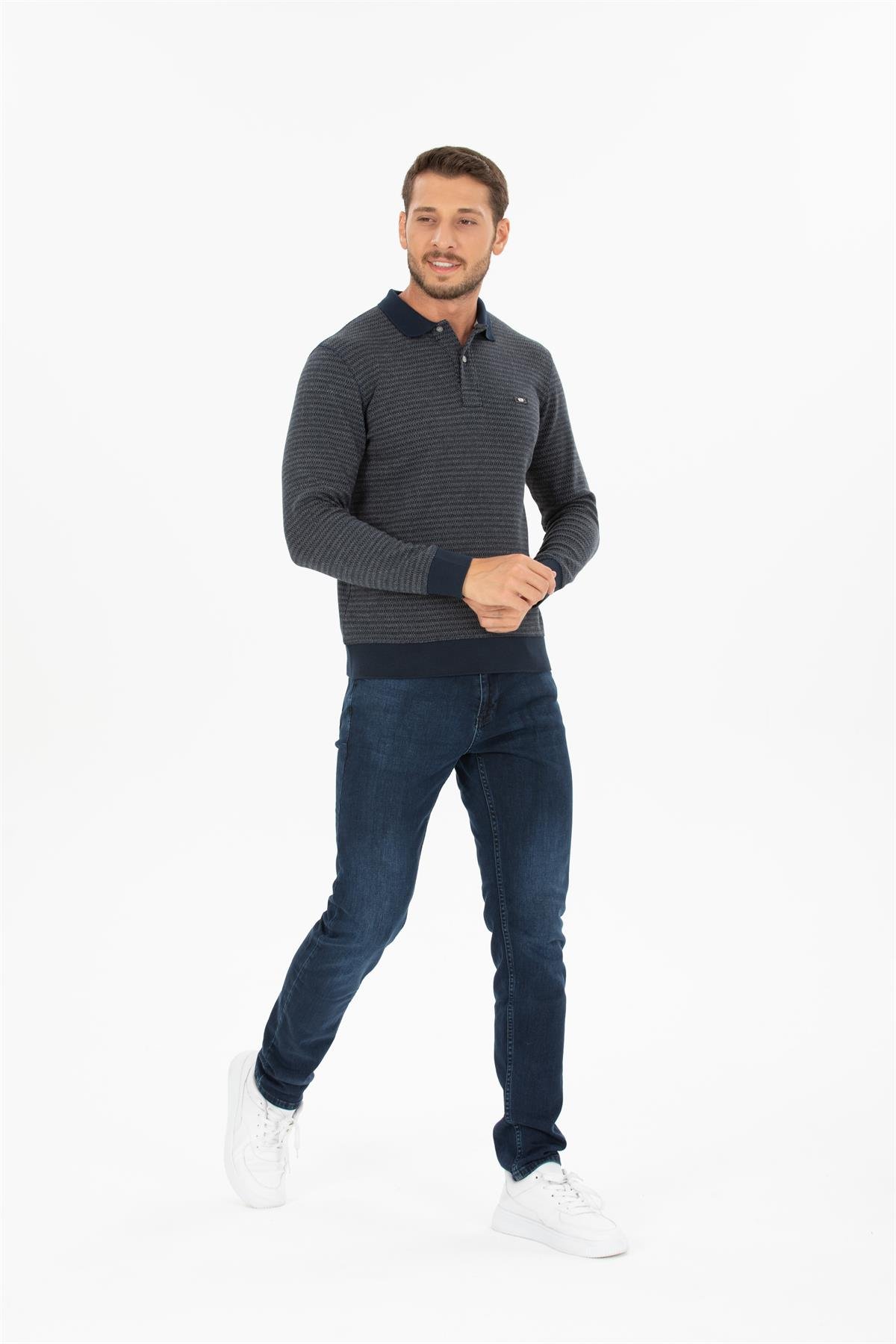 Polo Yaka Sweatshirt 