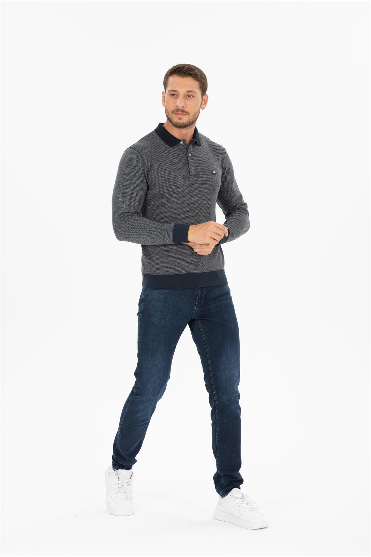 Polo Yaka Sweatshirt 