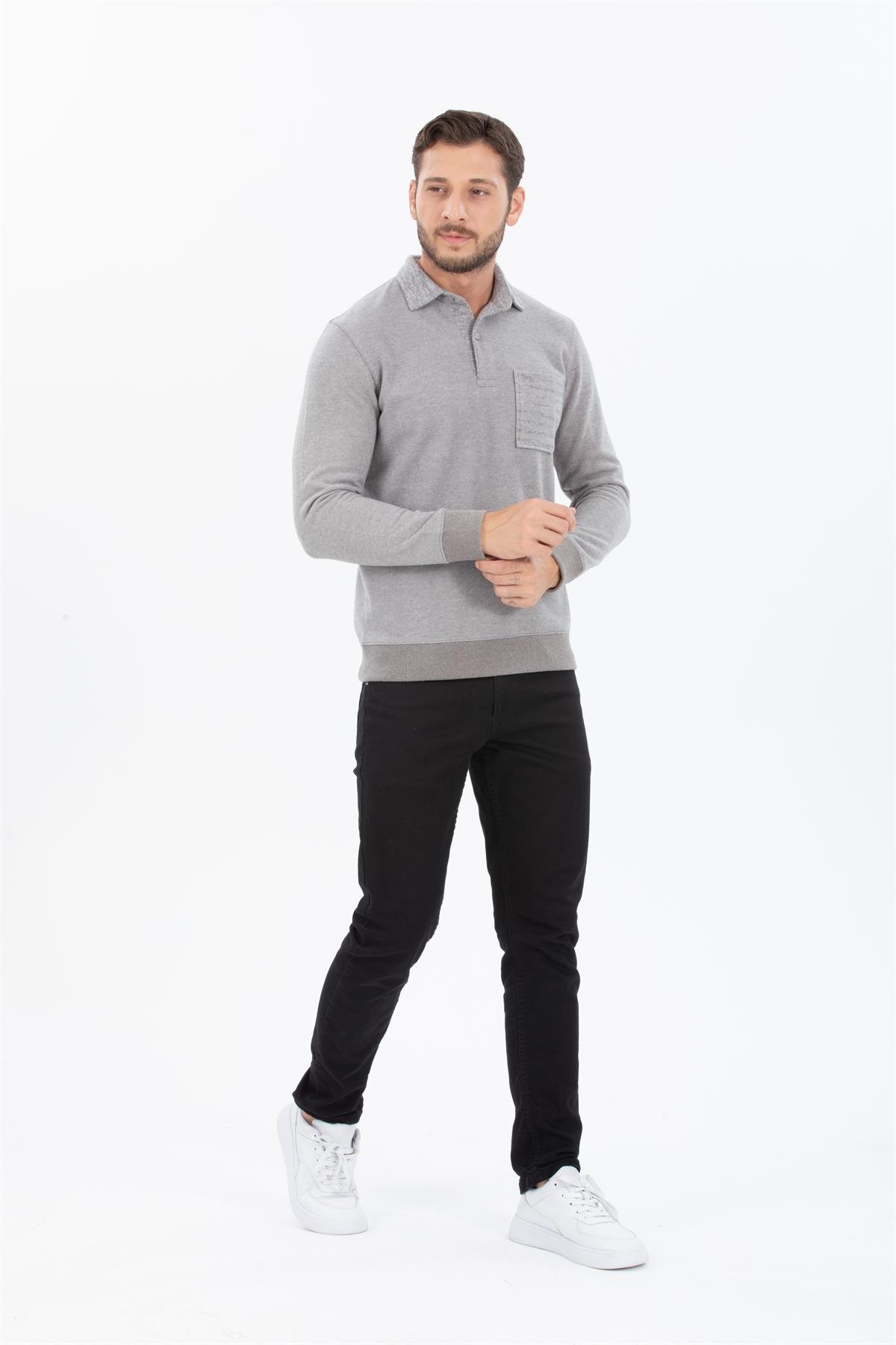 Polo Yaka Sweatshirt 