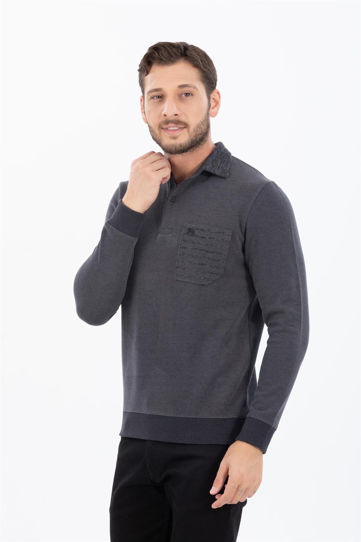 Polo Yaka Sweatshirt 