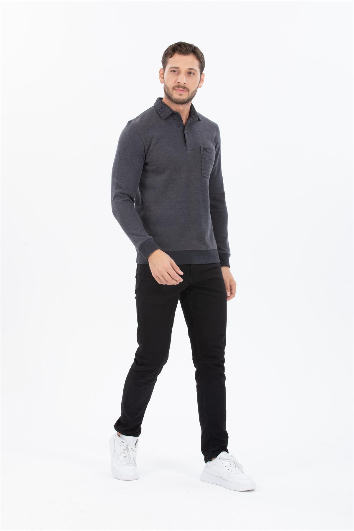 Polo Yaka Sweatshirt 