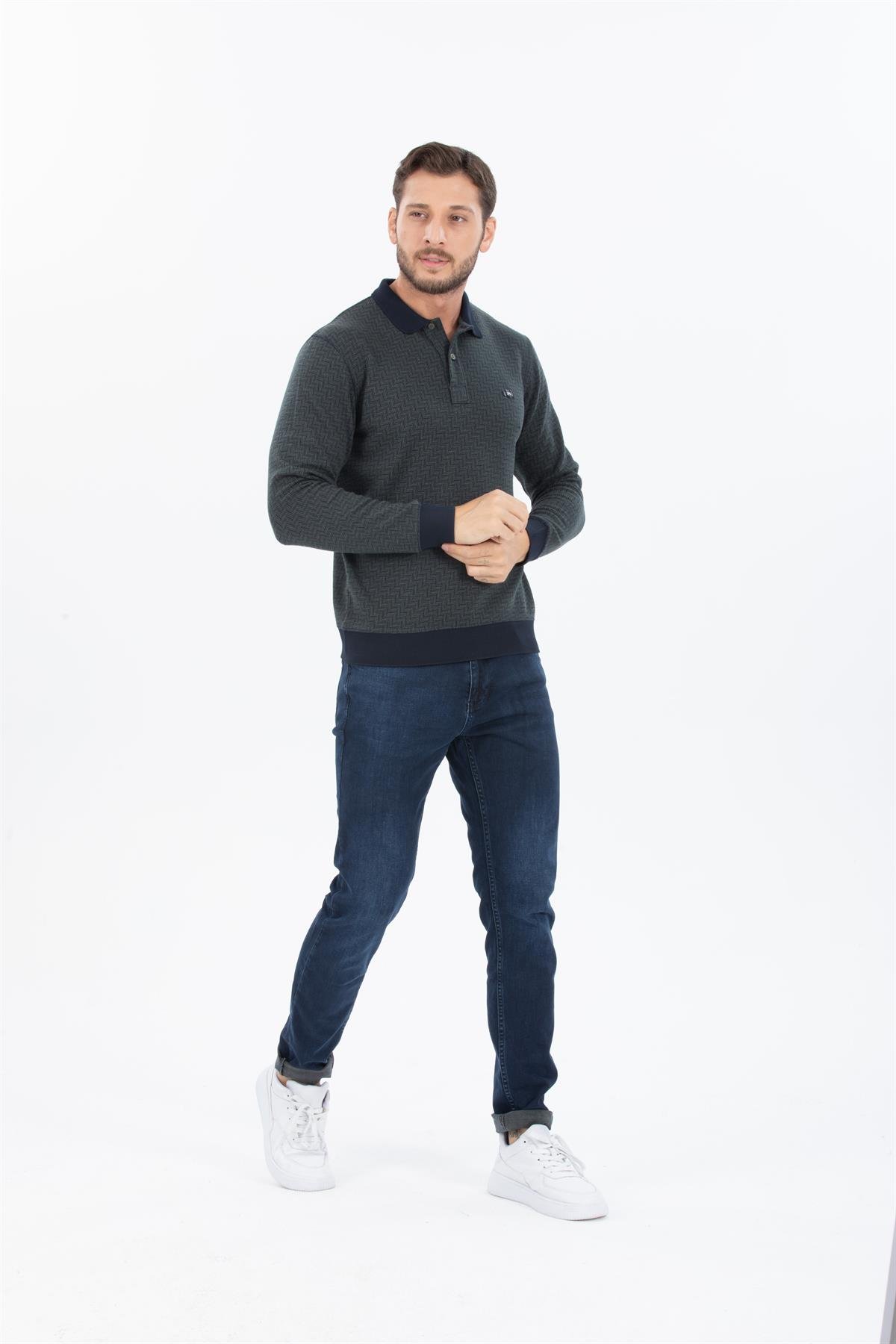 Polo Yaka Sweatshirt 