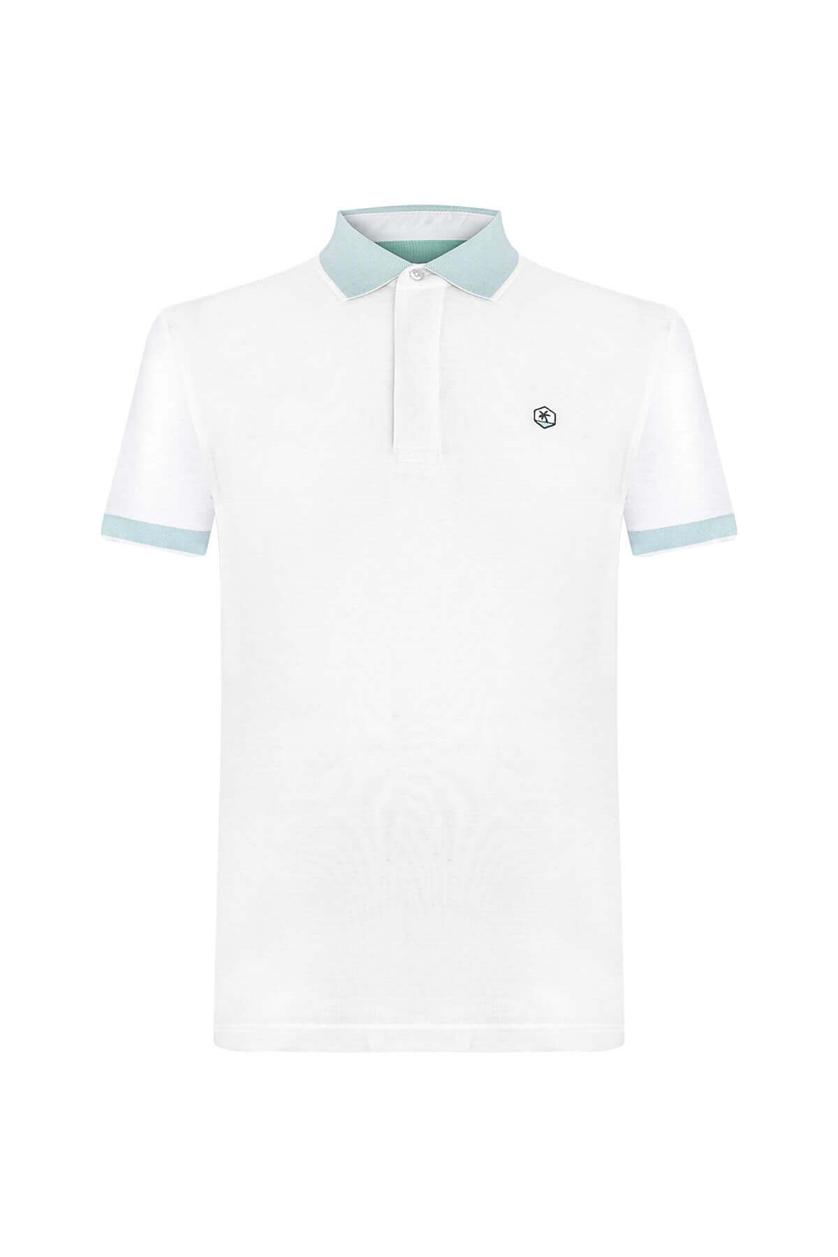 Denny Dad- Beyaz Polo Yaka T-shirt