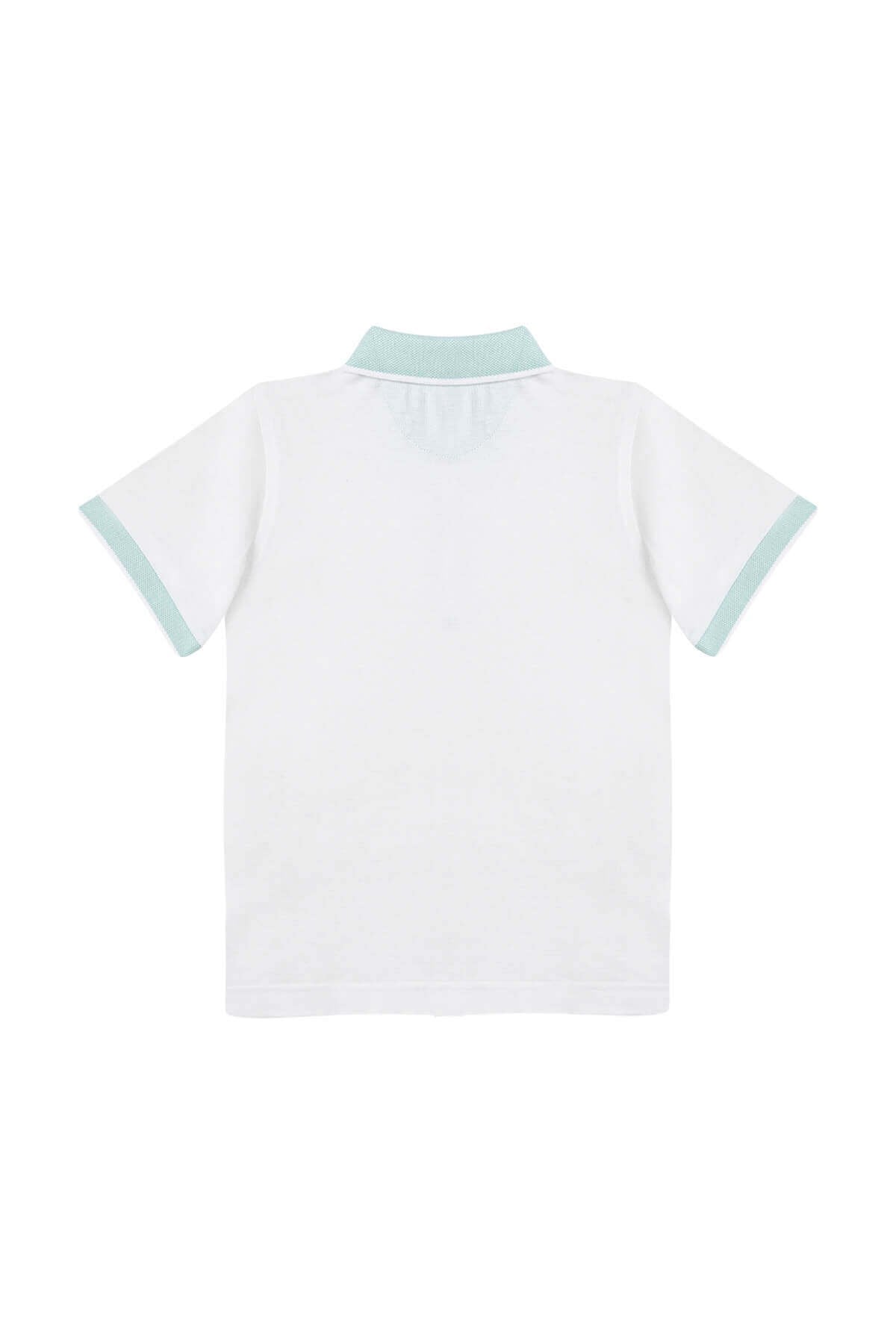 Denny Kids - Beyaz Polo Yaka T-shirt