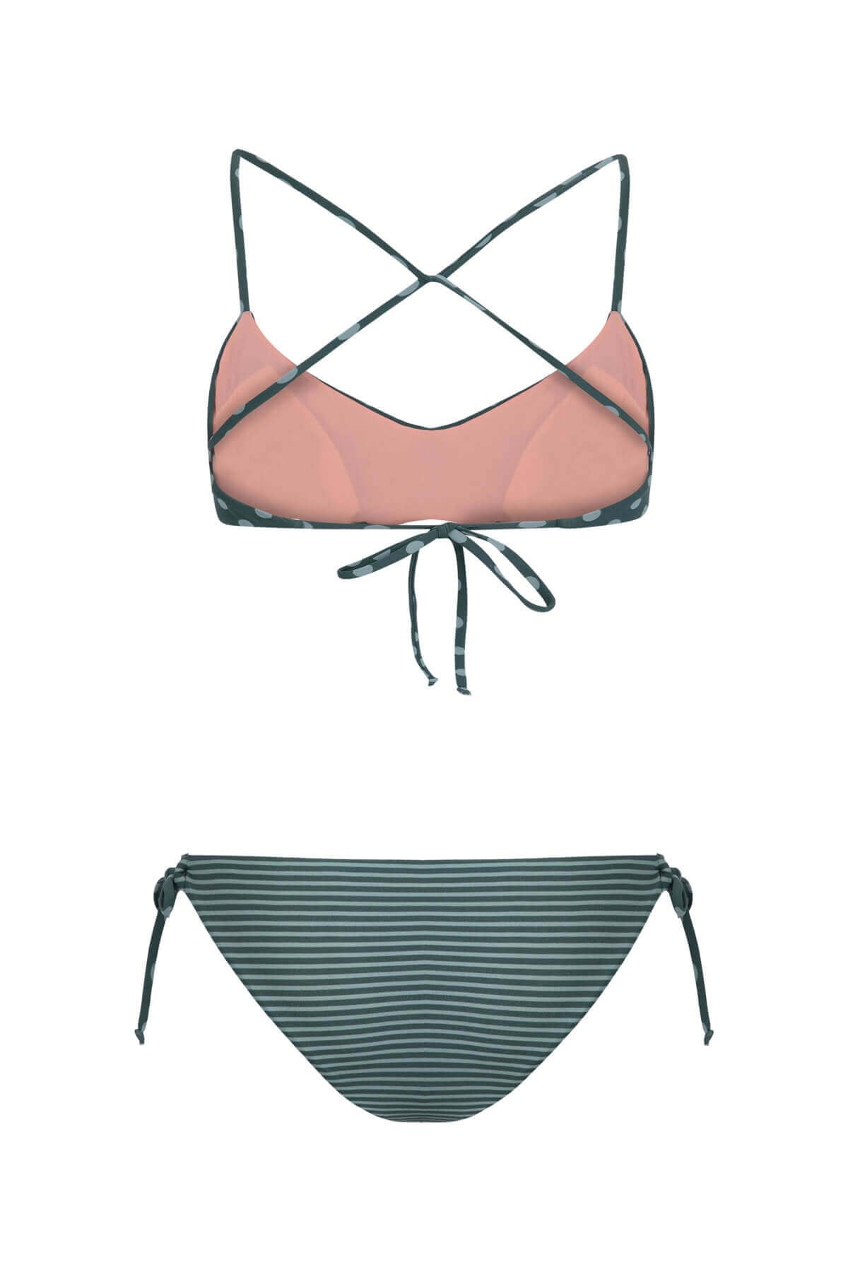 Elda - Yeşil puantiyeli kadın bikini