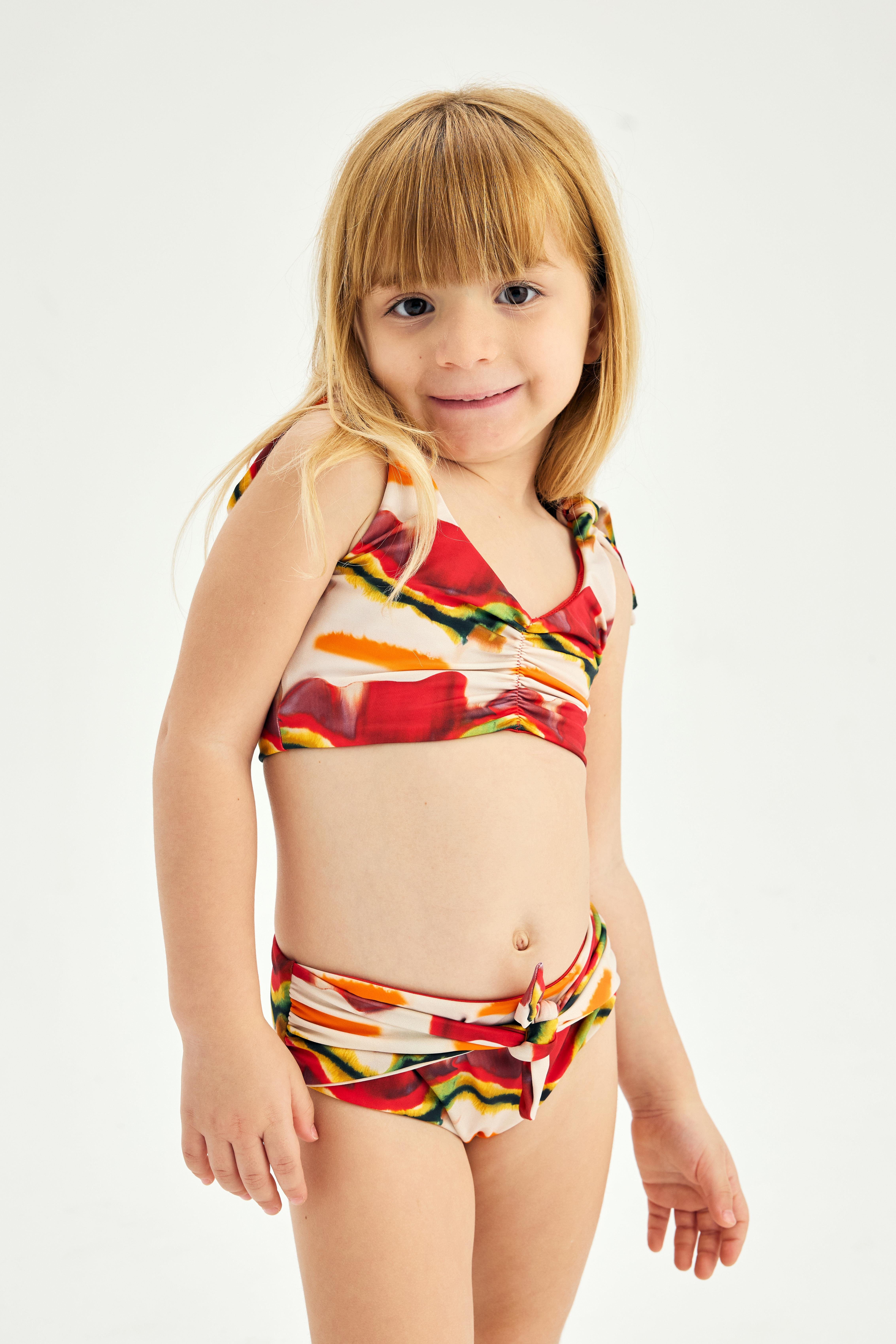 Ellie Desenli Çocuk Bikini Takımı-Limited Edition
