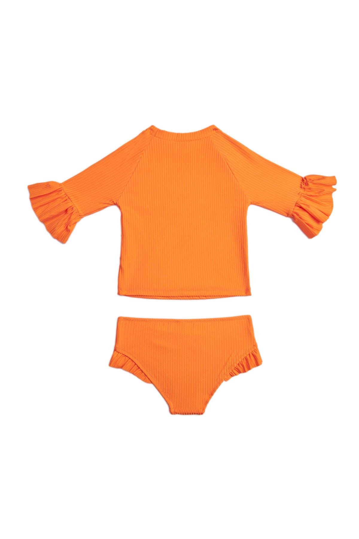 Lea - Turuncu Yarım Kollu Mayo Bikini