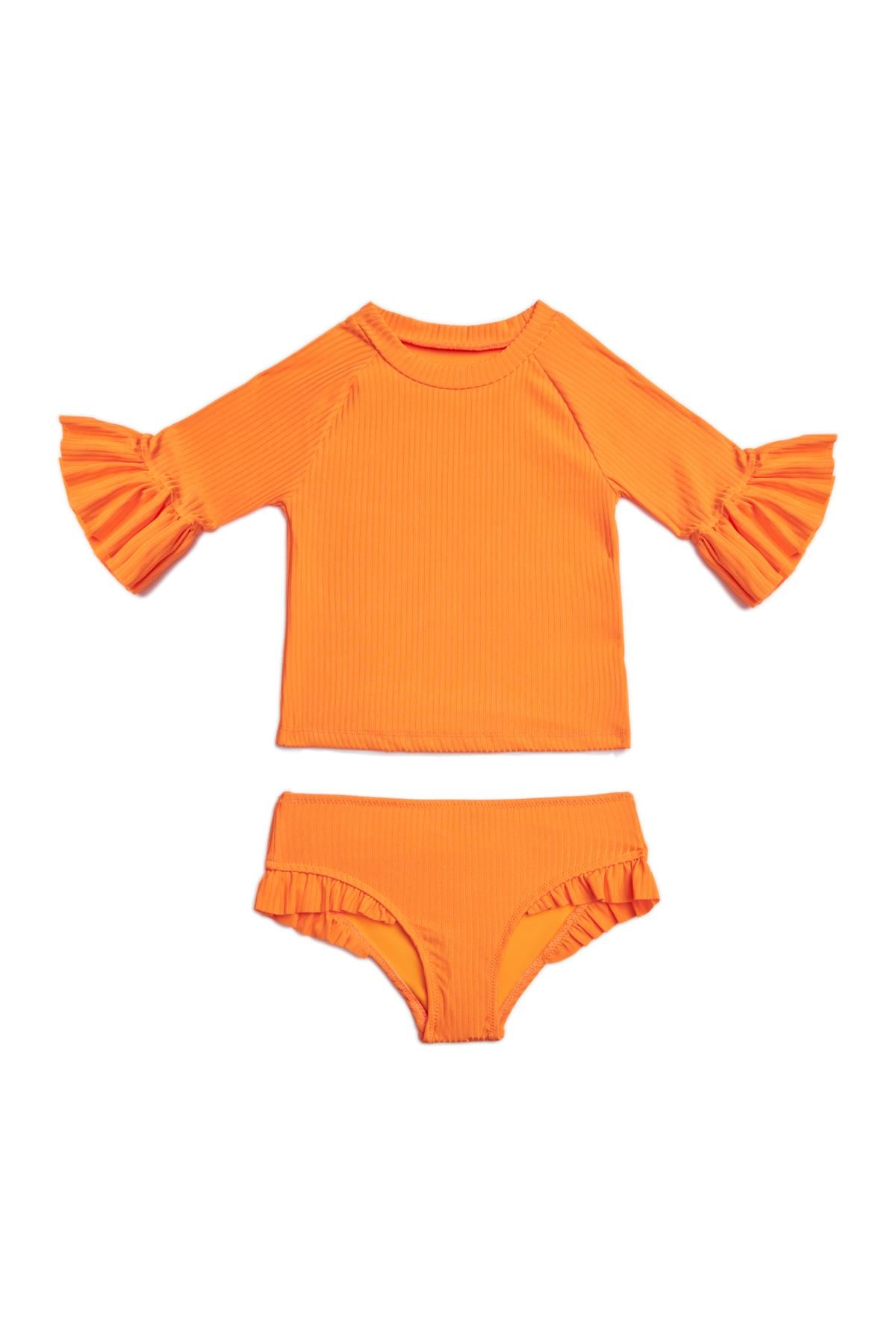 Lea - Turuncu Yarım Kollu Mayo Bikini