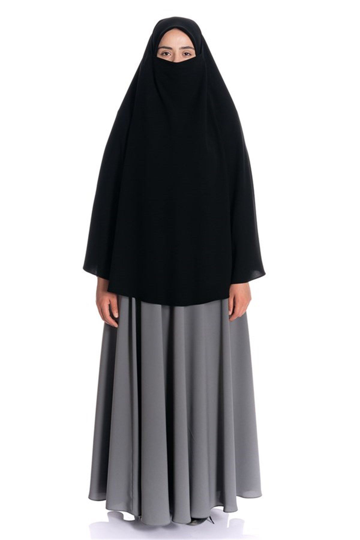 Sufle İpek - Siyah ( Çarşaf Üstü ) Çarşaf