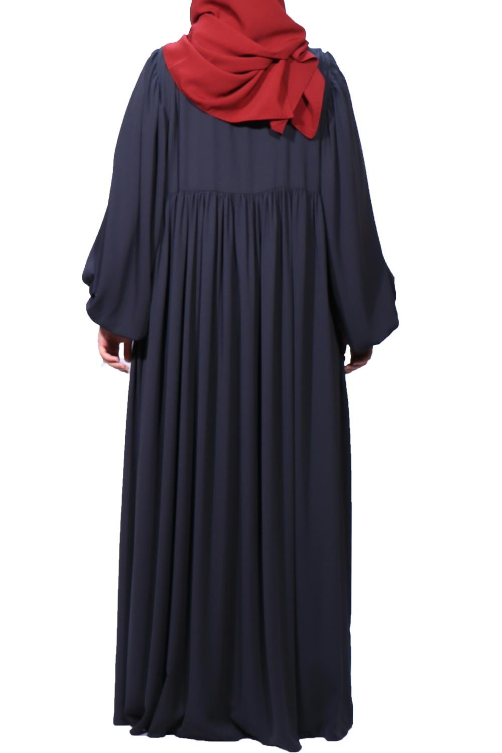 BALON KOL FERACE MEDİNE İPEĞİ - FÜME Ferace