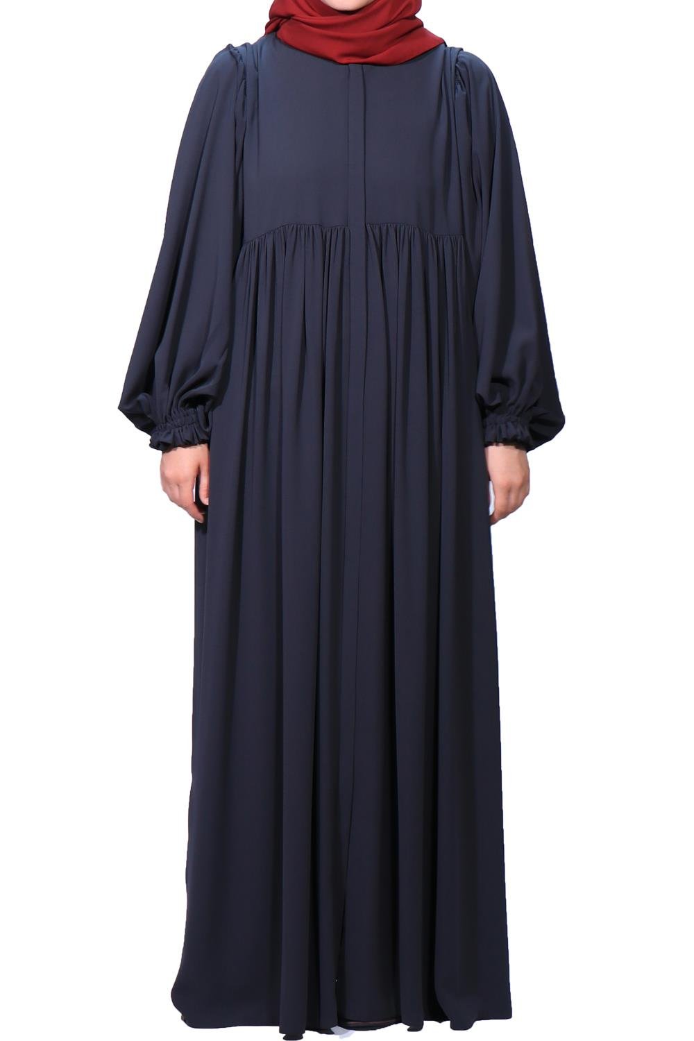 BALON KOL FERACE MEDİNE İPEĞİ - FÜME Ferace