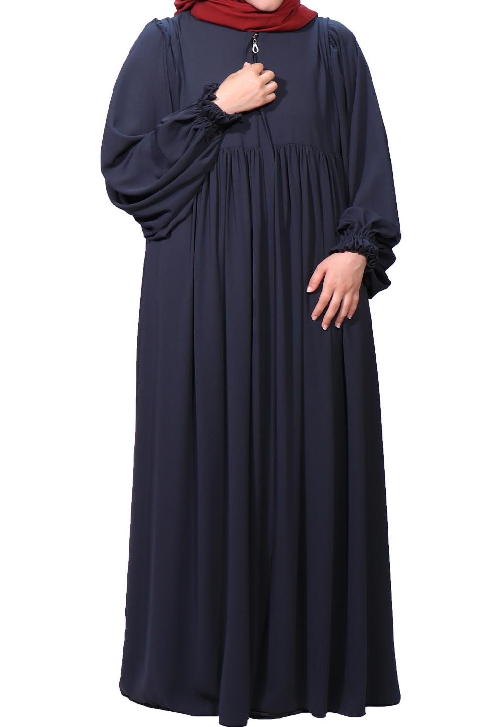 BALON KOL FERACE MEDİNE İPEĞİ - FÜME Ferace