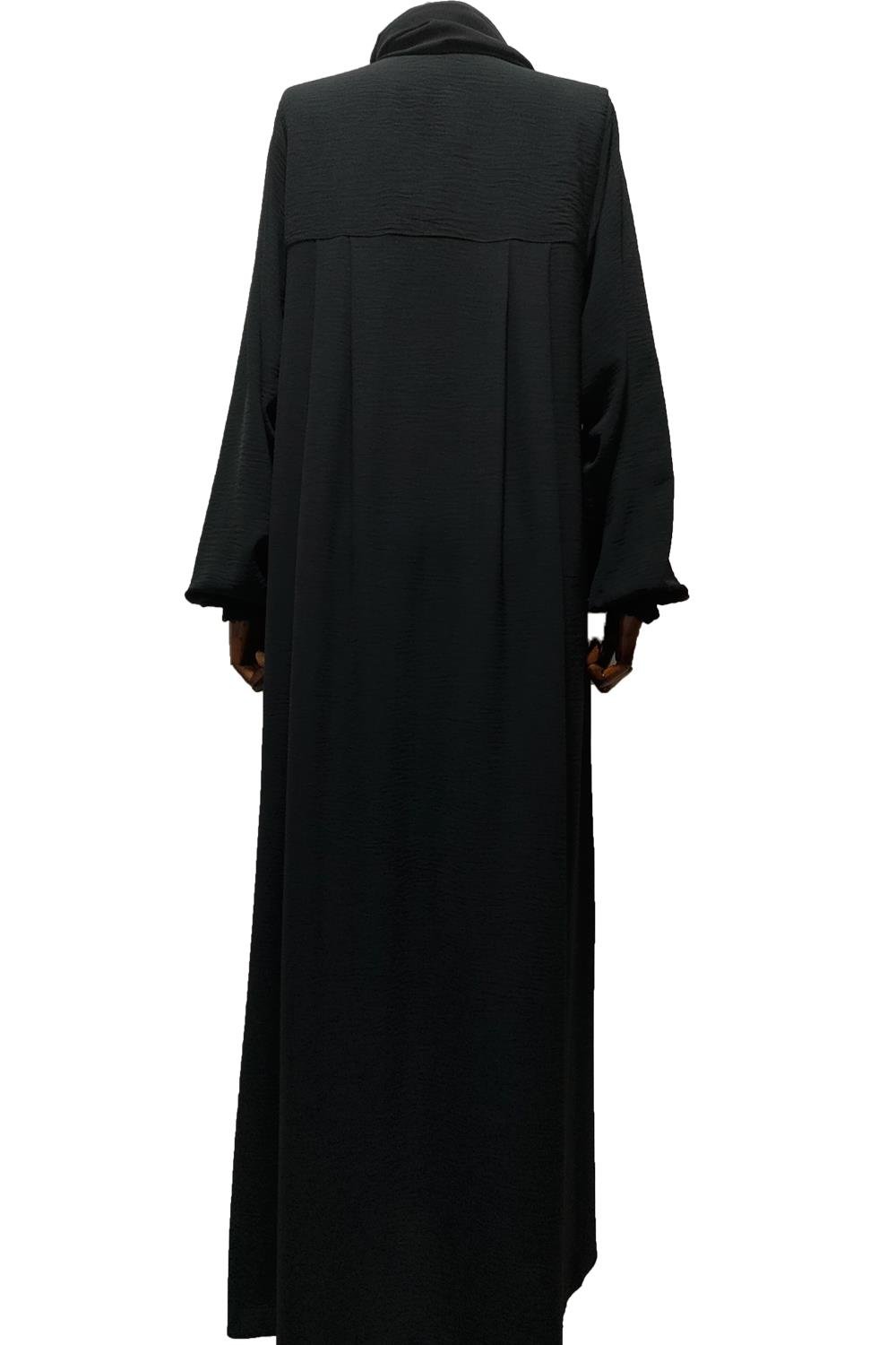 Robalı Dantelli Siyah Elbise Elbise