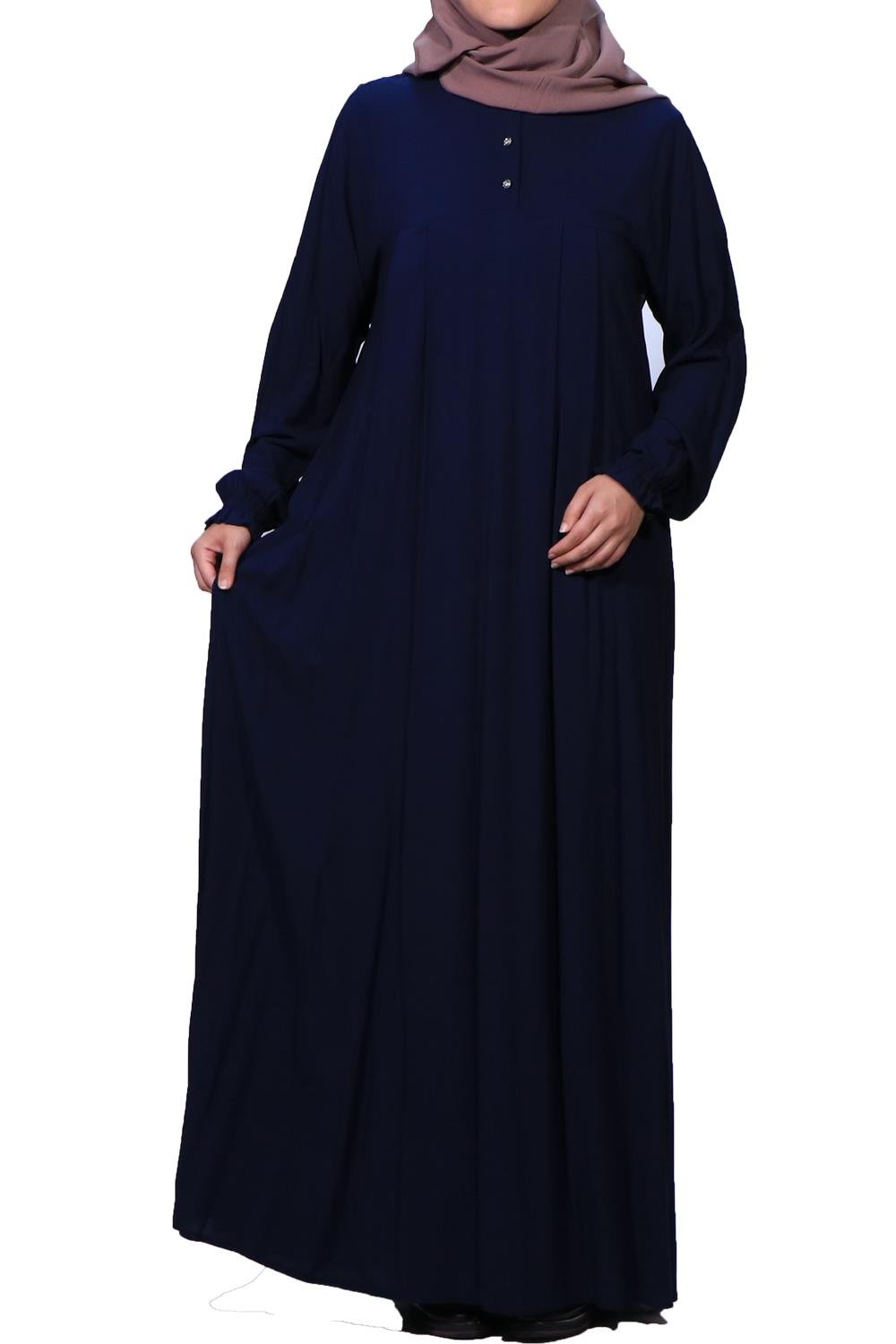 Robalı Dantelli Lacivert Elbise Elbise