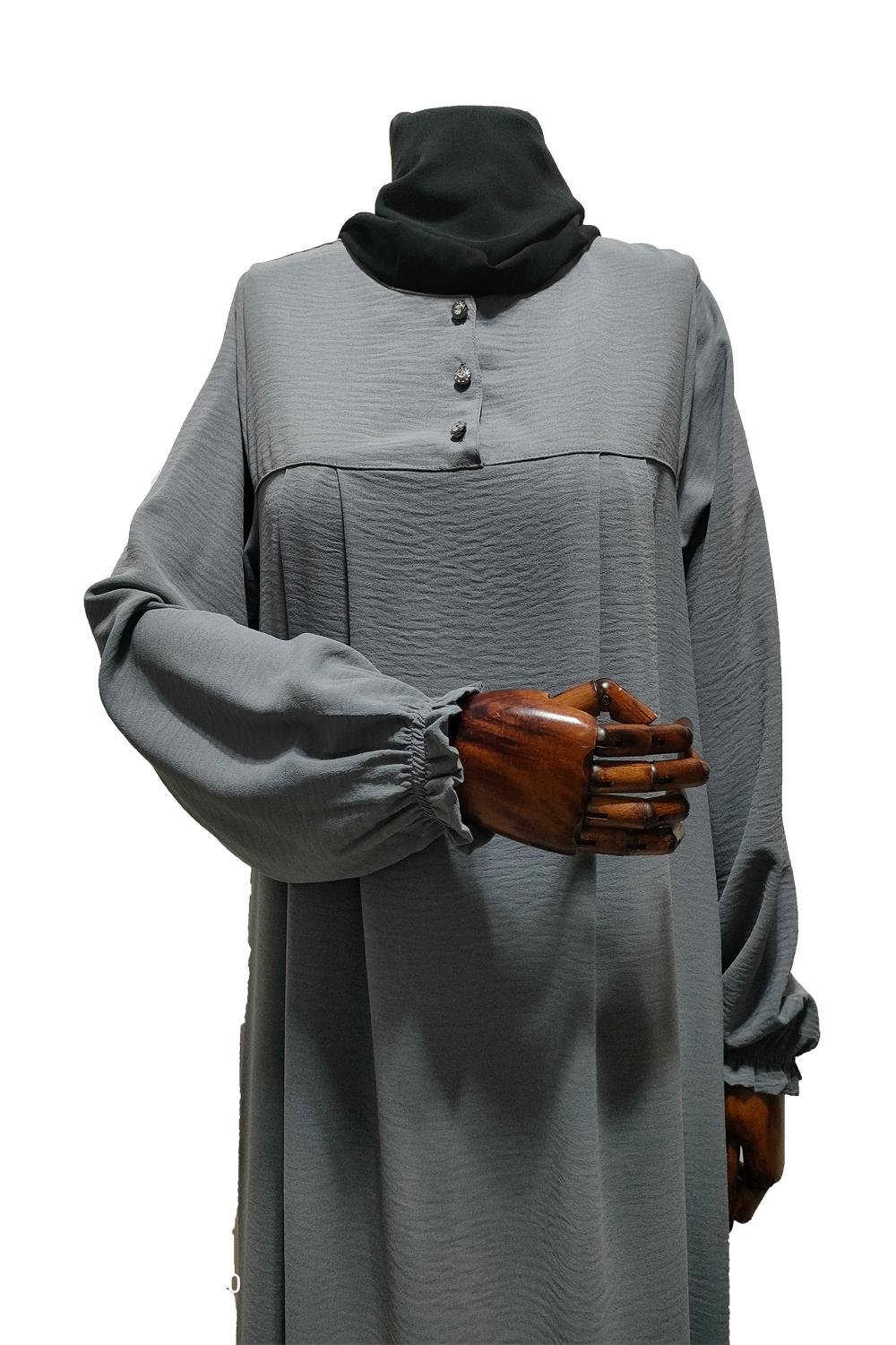 DÜZ ROBALI ELBİSE AEROBİN - GRİ Elbise