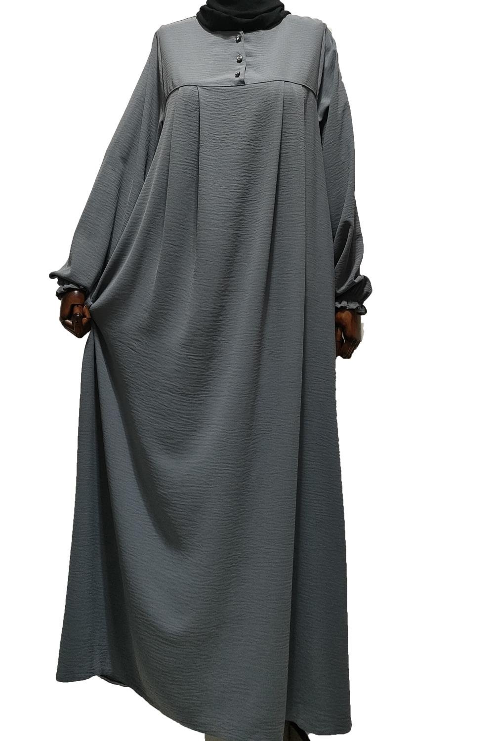 DÜZ ROBALI ELBİSE AEROBİN - GRİ Elbise