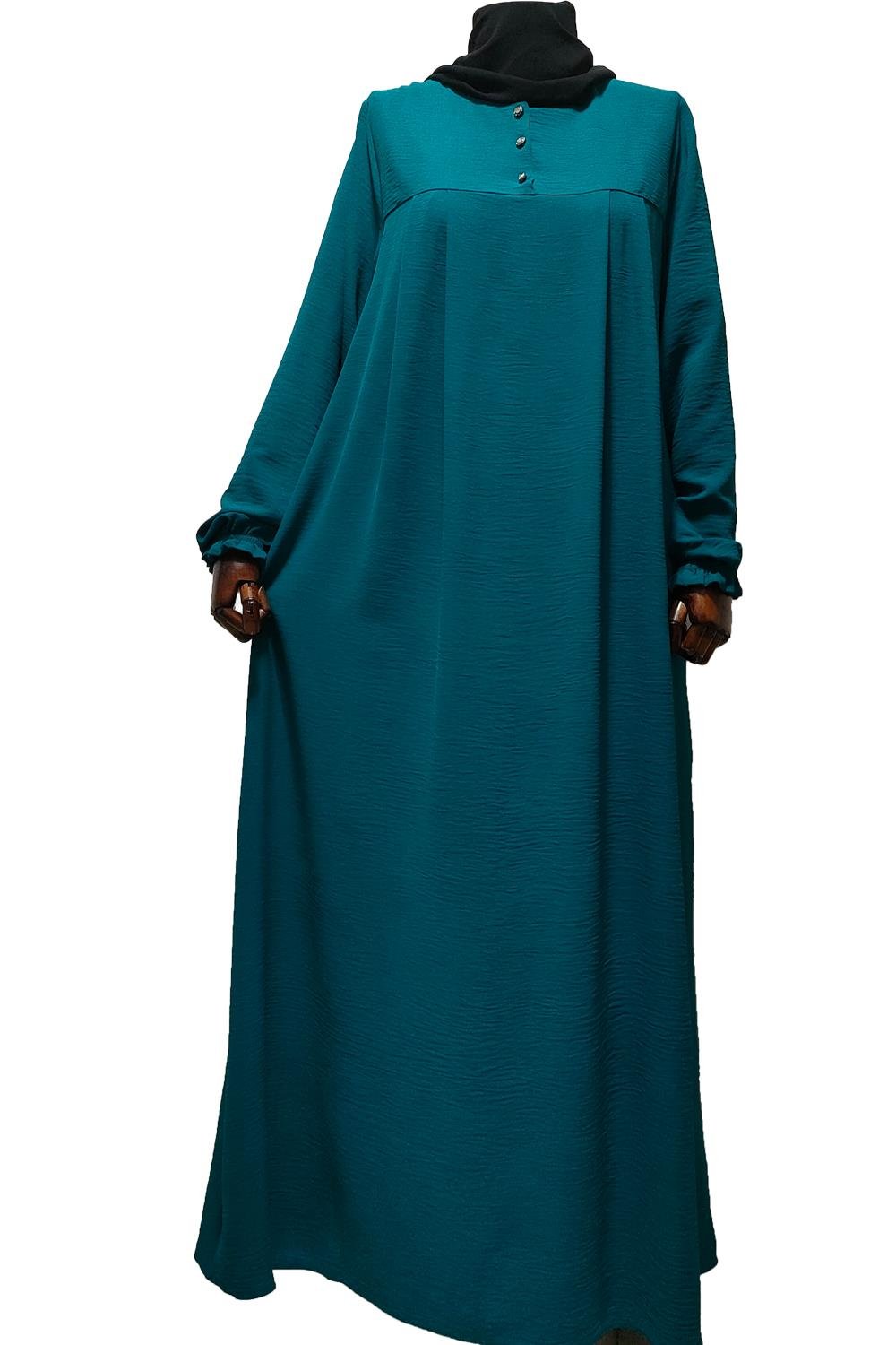 DÜZ ROBALI ELBİSE AEROBİN - PETROL Elbise