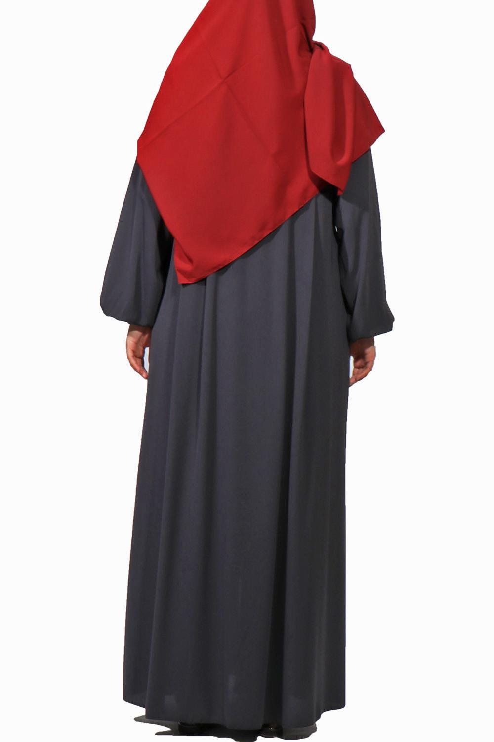 Düz Robalı Ferace - Füme  Ferace