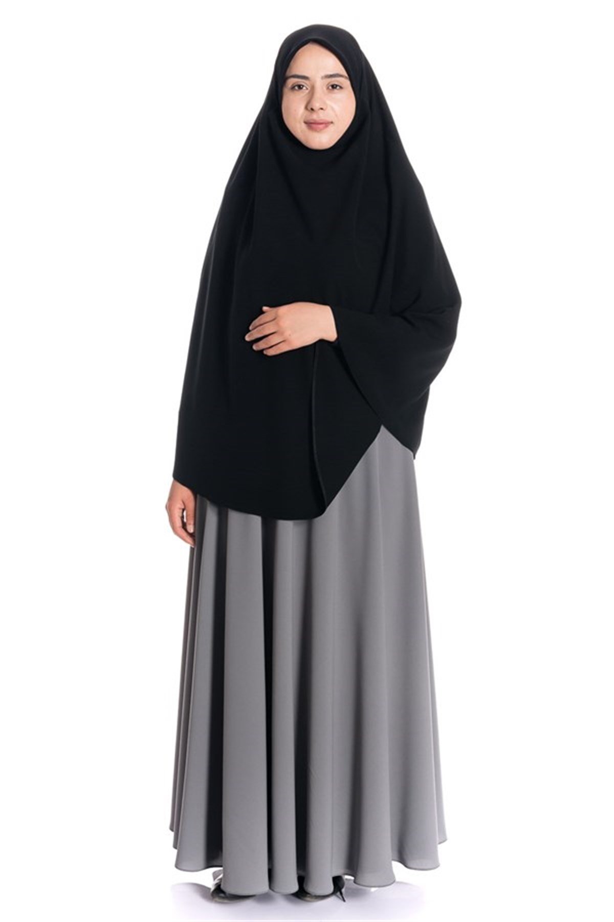 Sufle İpek - Siyah ( Çarşaf Üstü ) Çarşaf