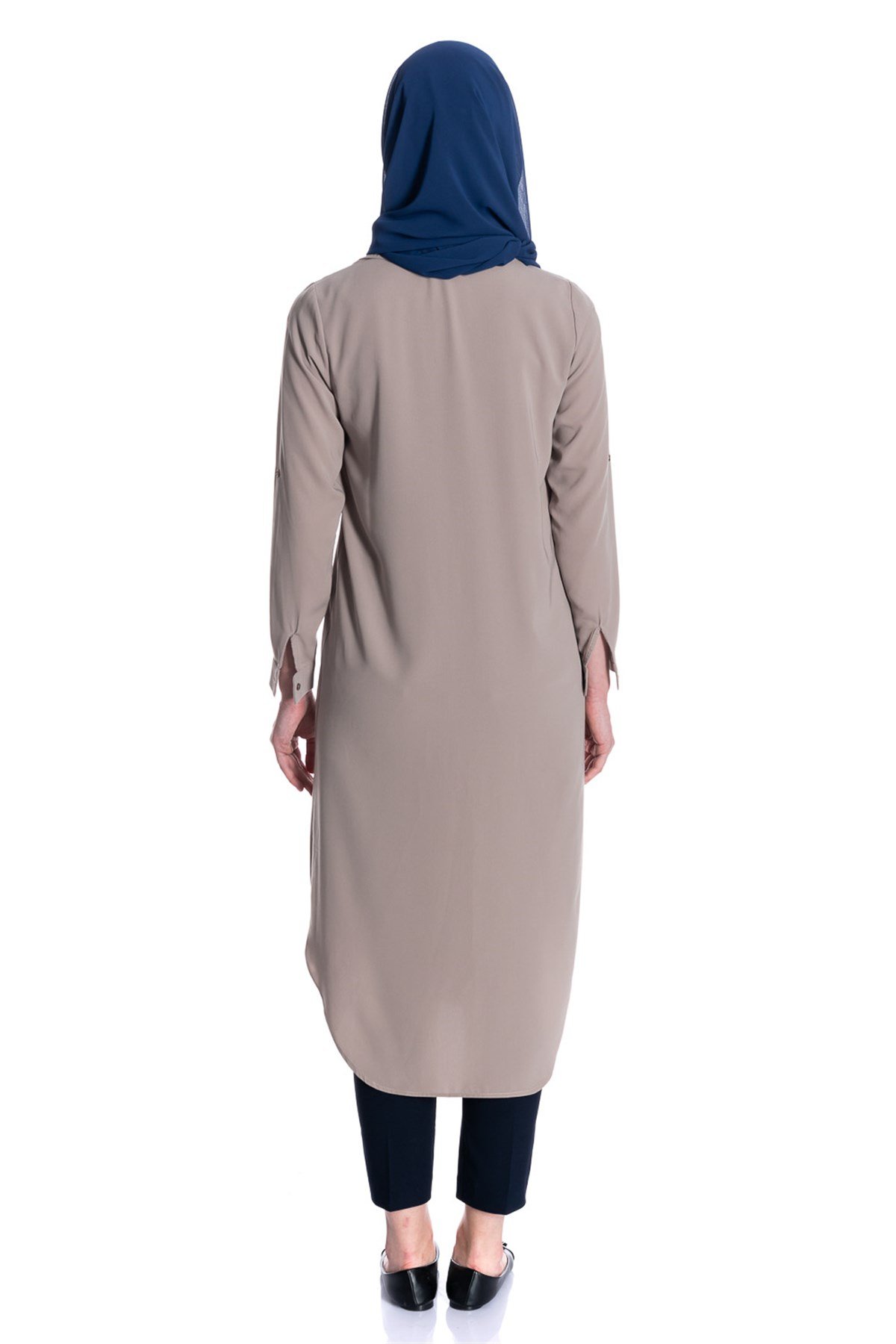 Çizgili Renkli Gömlek Tunik2 Tunik