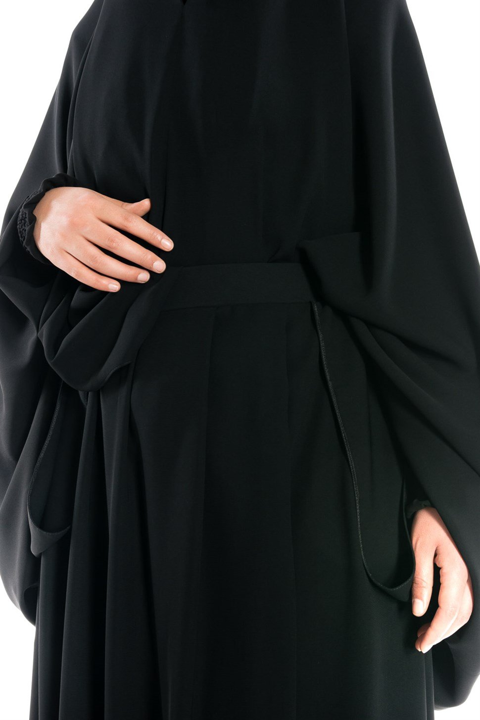 İğneli Kemerli  Süper Soft Krep - Siyah  Çarşaf