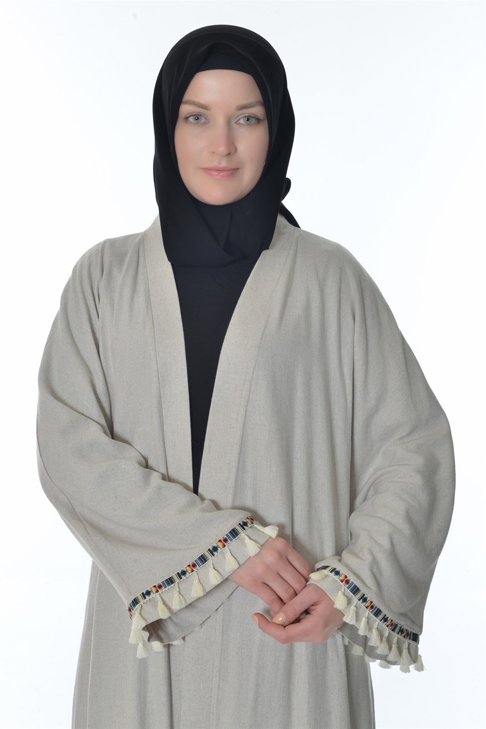 Keten Püsküllü Abaya - Ferace Ferace