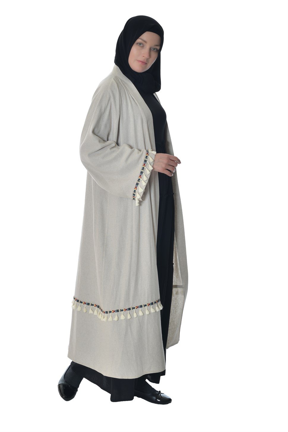 Keten Püsküllü Abaya - Ferace Ferace