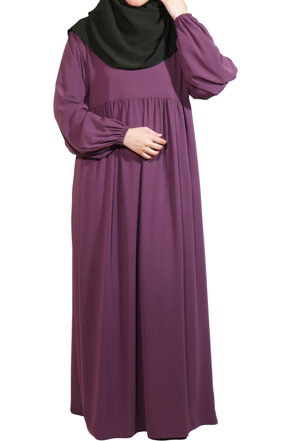 MEDİNE İPEĞİ DÜŞÜK ROBALI ELBİSE - GÜL KURUSU Elbise